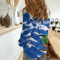 El Salvador Football Custom Women Casual Shirt La Selecta Torogoz Grunge Style - Wonder Print Shop