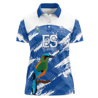 El Salvador Football Custom Women Polo Shirt La Selecta Torogoz Grunge Style - Wonder Print Shop