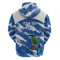 El Salvador Football Custom Zip Hoodie La Selecta Torogoz Grunge Style - Wonder Print Shop