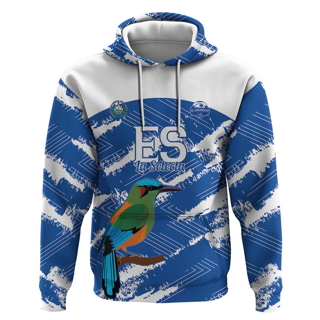 El Salvador Football Custom Zip Hoodie La Selecta Torogoz Grunge Style - Wonder Print Shop