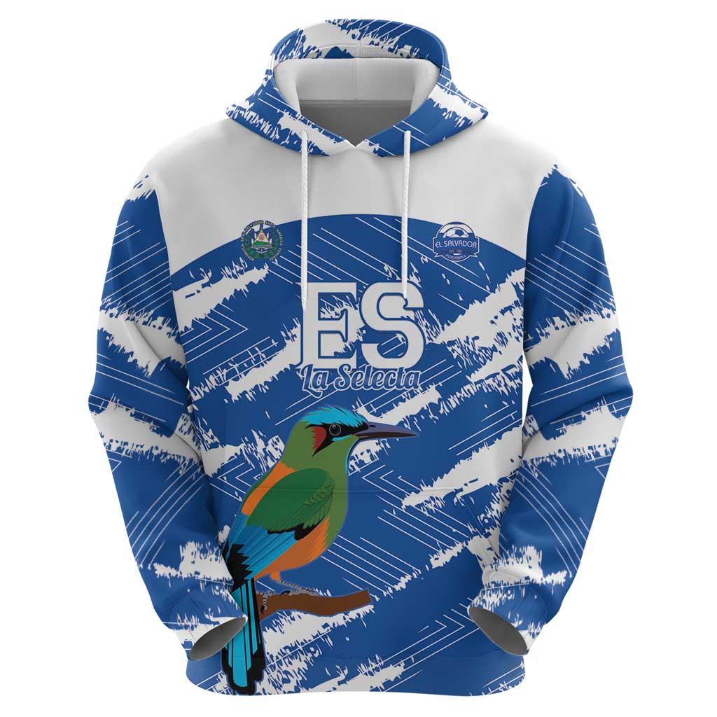 El Salvador Football Custom Zip Hoodie La Selecta Torogoz Grunge Style - Wonder Print Shop