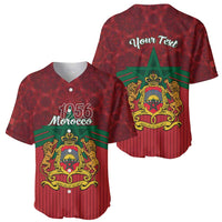Personalized Morocco Independence Day Baseball Jersey 1956 Proud Islamic Pattern - Wonder Print Shop