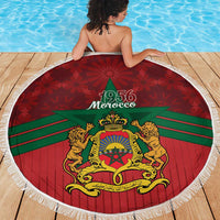 Morocco Independence Day Beach Blanket 1956 Proud Islamic Pattern LT14