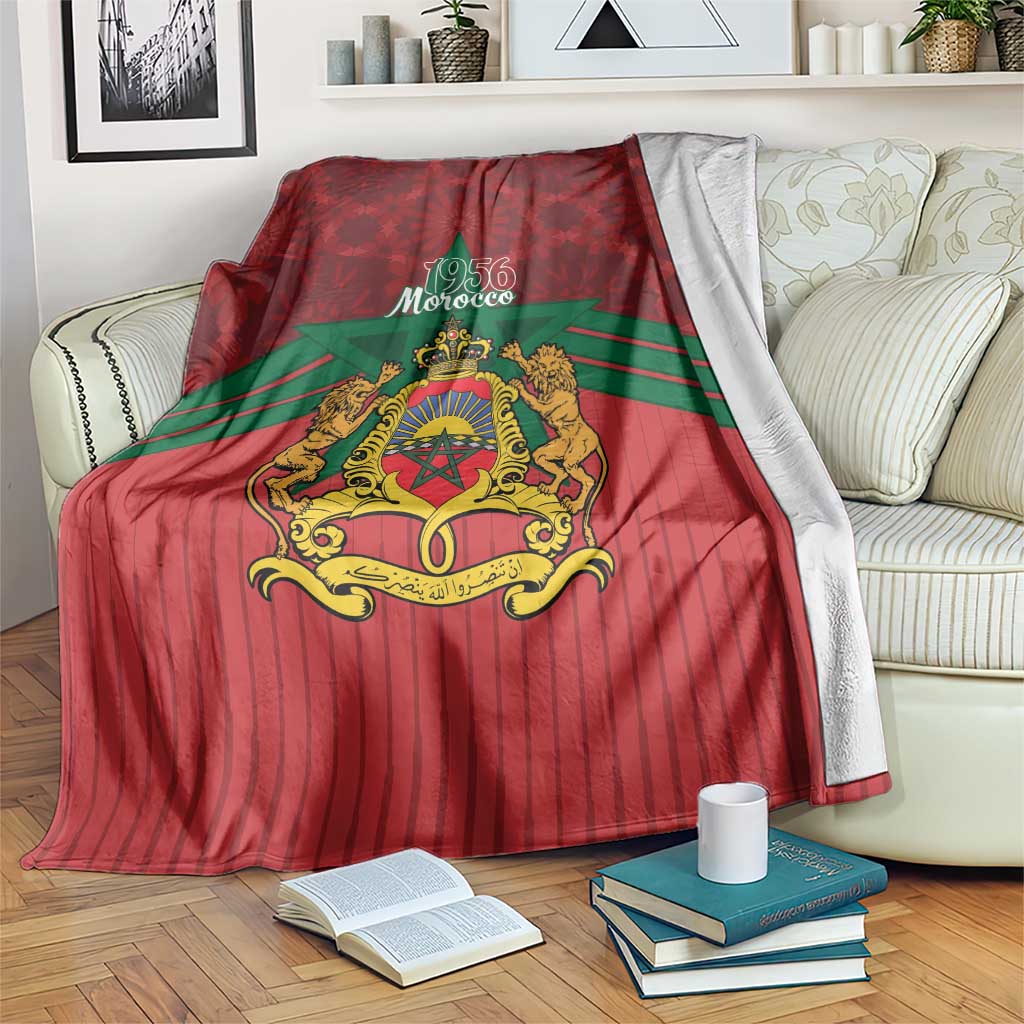 Morocco Independence Day Blanket 1956 Proud Islamic Pattern LT14