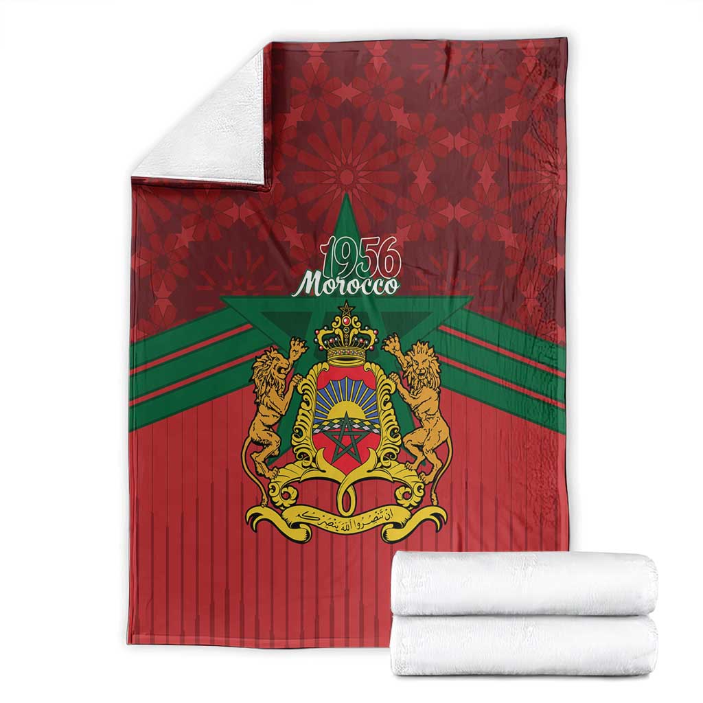 Morocco Independence Day Blanket 1956 Proud Islamic Pattern LT14