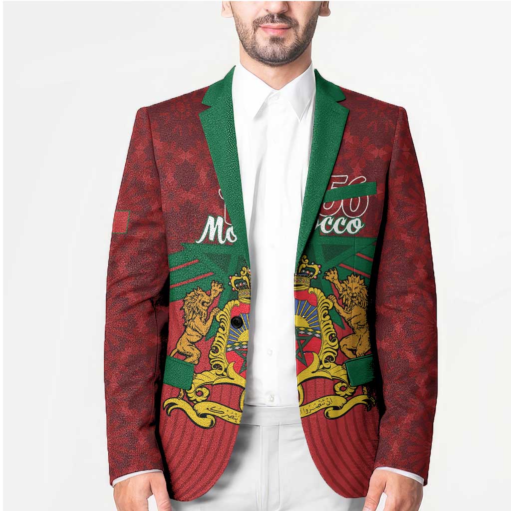 Personalized Morocco Independence Day Blazer 1956 Proud Islamic Pattern - Wonder Print Shop