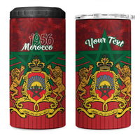 Personalized Morocco Independence Day 4 in 1 Can Cooler Tumbler 1956 Proud Islamic Pattern LT14