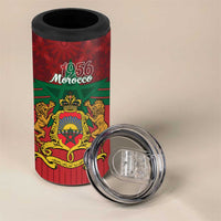 Personalized Morocco Independence Day 4 in 1 Can Cooler Tumbler 1956 Proud Islamic Pattern LT14