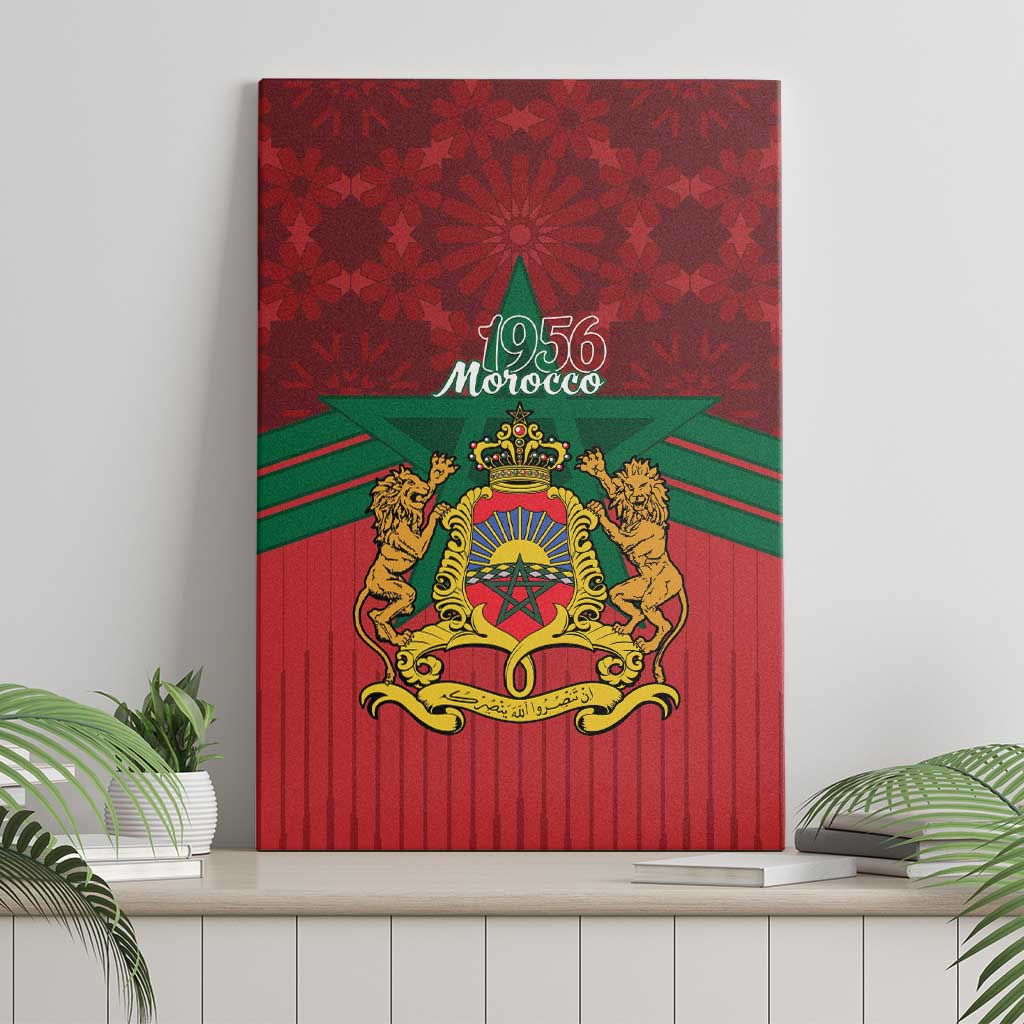 Morocco Independence Day Canvas Wall Art 1956 Proud Islamic Pattern LT14