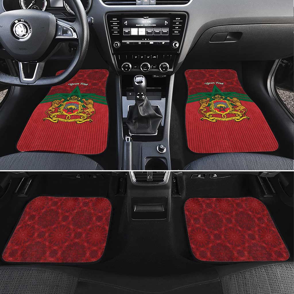 Personalized Morocco Independence Day Car Mats 1956 Proud Islamic Pattern - Wonder Print Shop