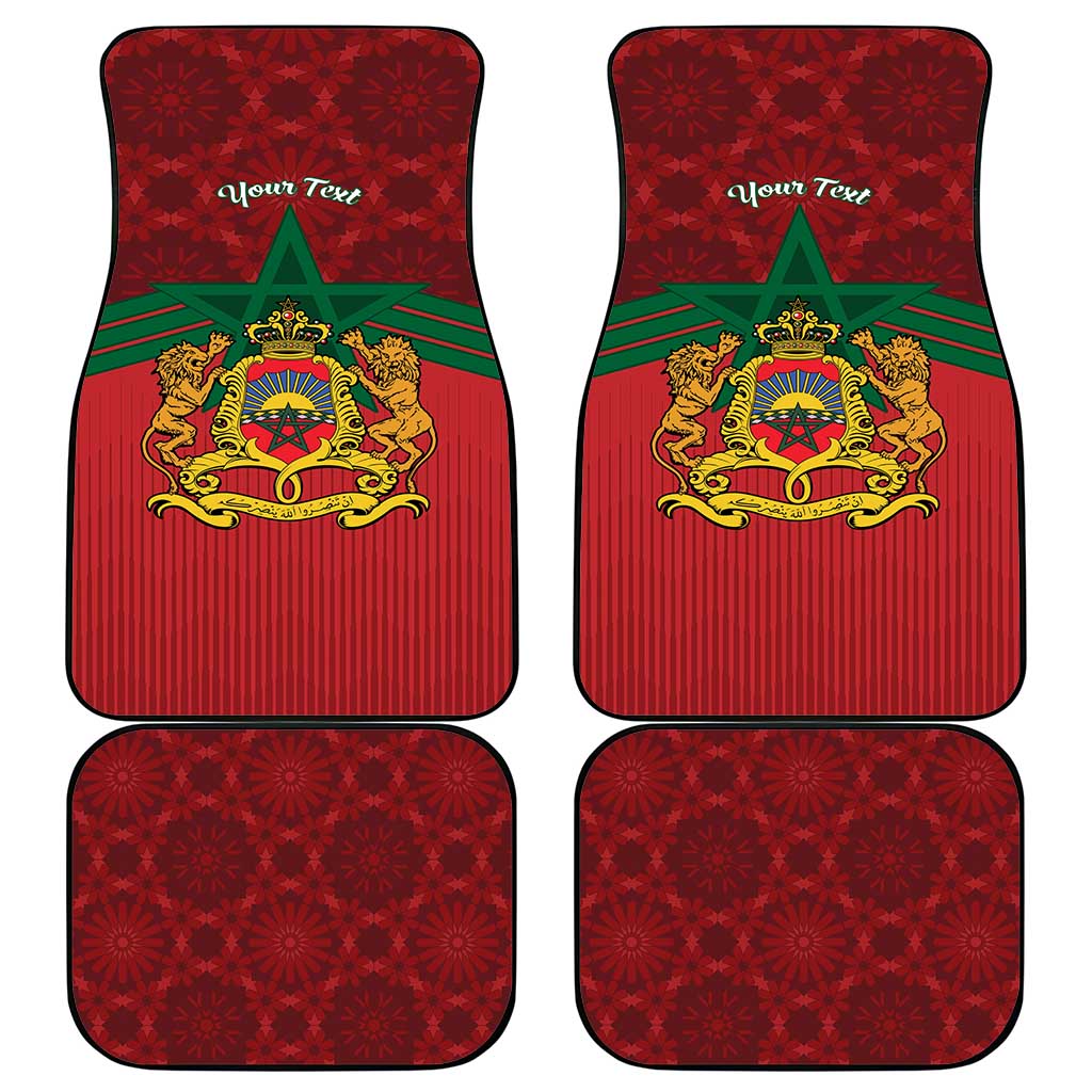 Personalized Morocco Independence Day Car Mats 1956 Proud Islamic Pattern LT14