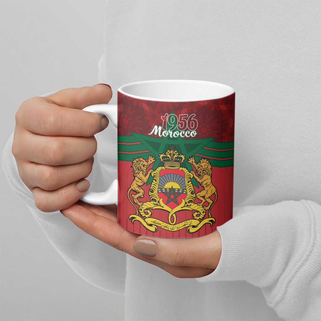 Personalized Morocco Independence Day Ceramic Mug 1956 Proud Islamic Pattern LT14