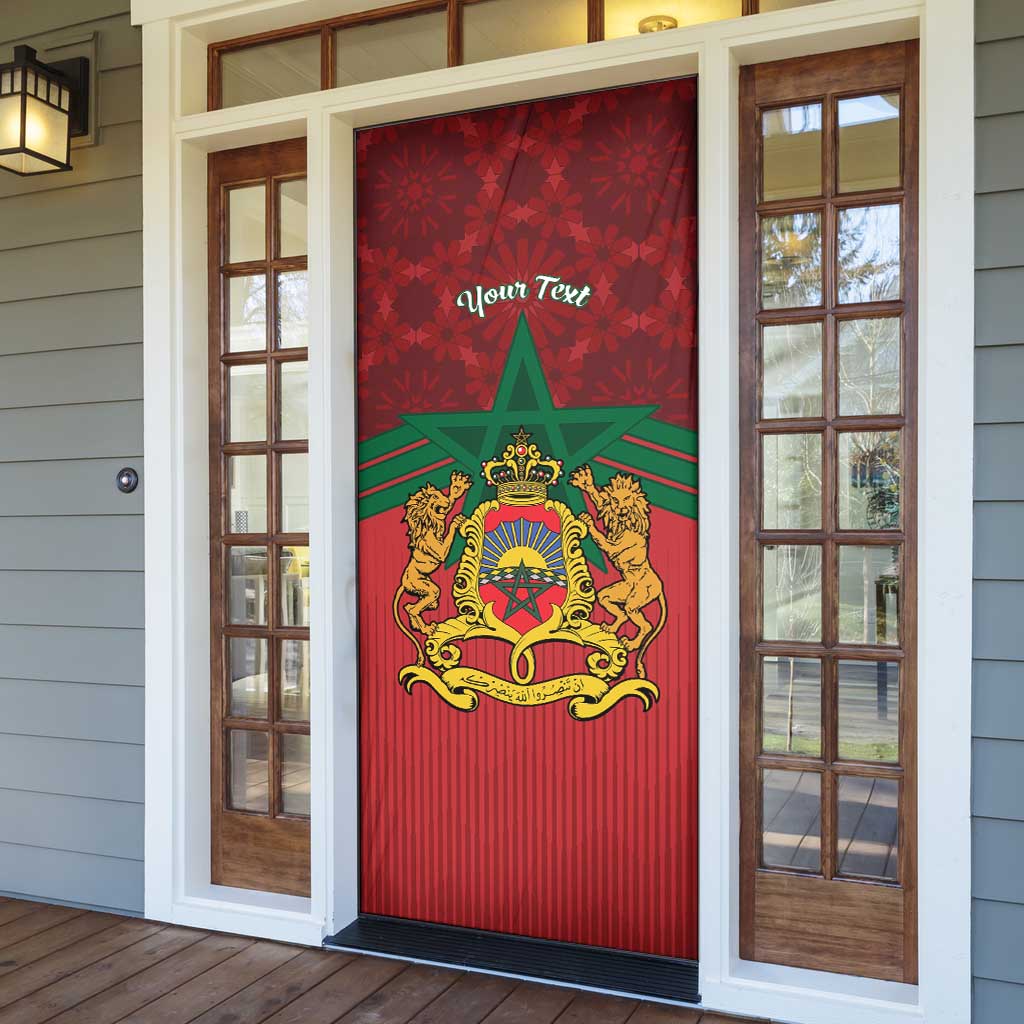Personalized Morocco Independence Day Door Cover 1956 Proud Islamic Pattern - Wonder Print Shop