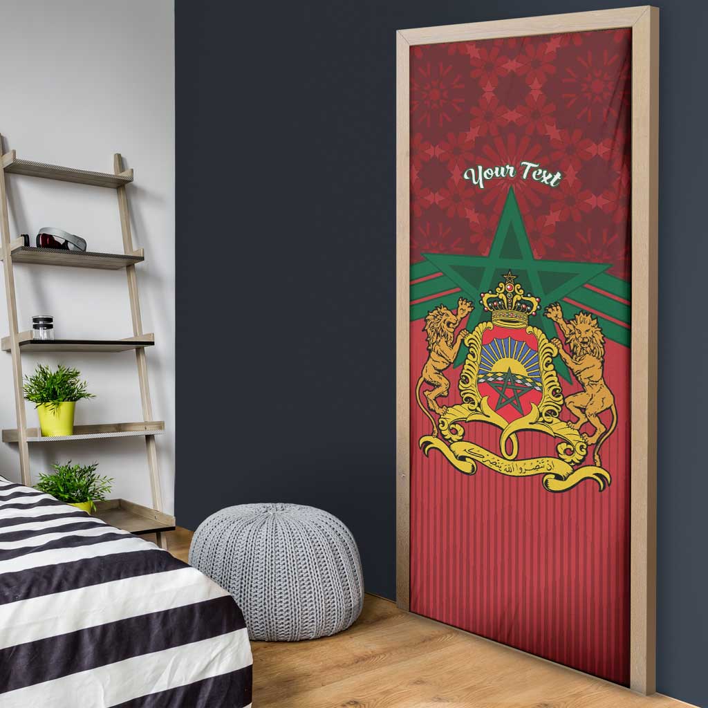 Personalized Morocco Independence Day Door Cover 1956 Proud Islamic Pattern - Wonder Print Shop