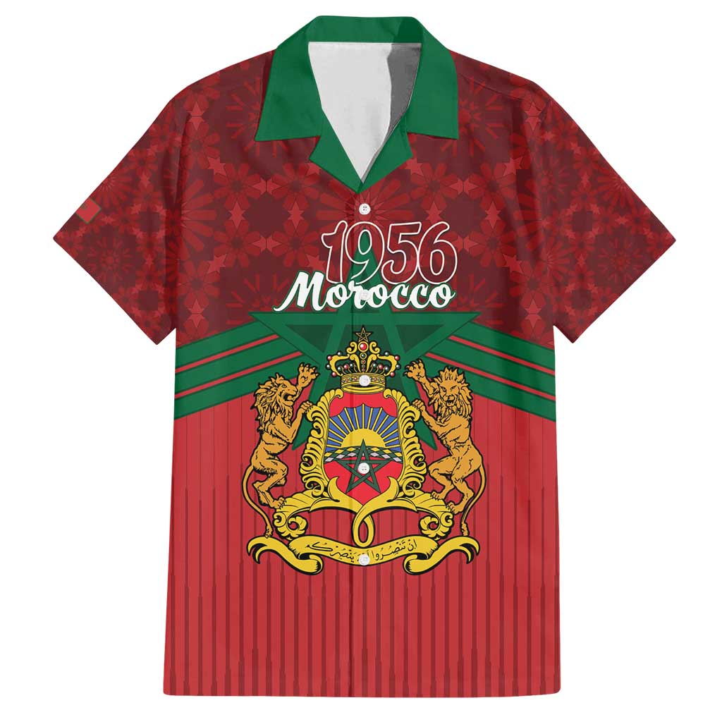 Personalized Morocco Independence Day Family Matching Long Sleeve Bodycon Dress and Hawaiian Shirt 1956 Proud Islamic Pattern - Wonder Print Shop