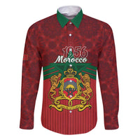 Personalized Morocco Independence Day Family Matching Long Sleeve Bodycon Dress and Hawaiian Shirt 1956 Proud Islamic Pattern - Wonder Print Shop