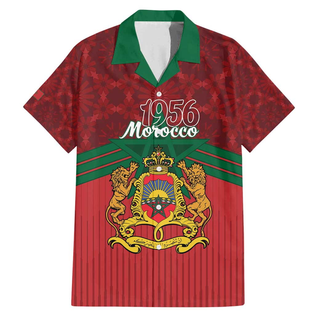 Personalized Morocco Independence Day Family Matching Mermaid Dress and Hawaiian Shirt 1956 Proud Islamic Pattern - Wonder Print Shop