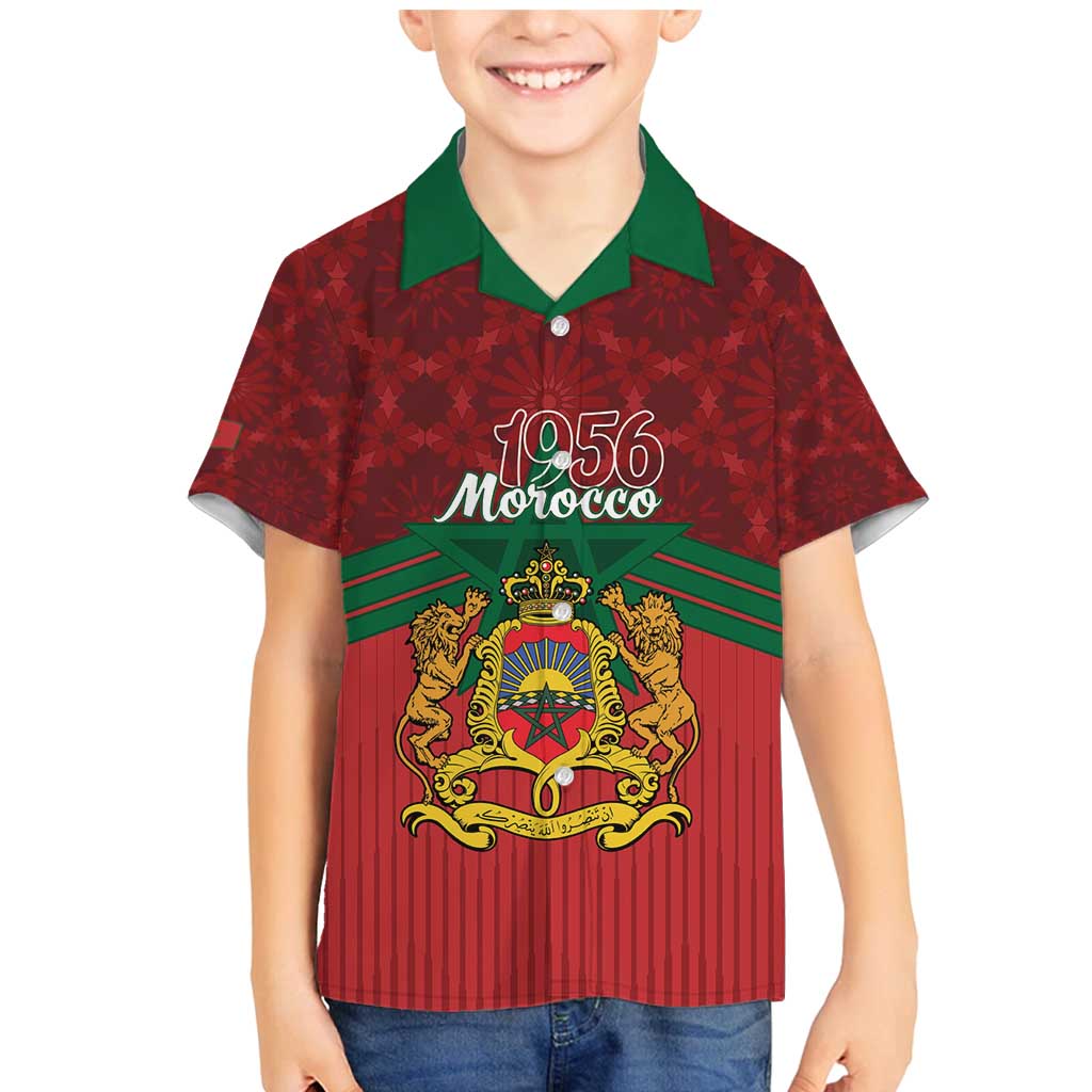 Personalized Morocco Independence Day Family Matching Mermaid Dress and Hawaiian Shirt 1956 Proud Islamic Pattern - Wonder Print Shop