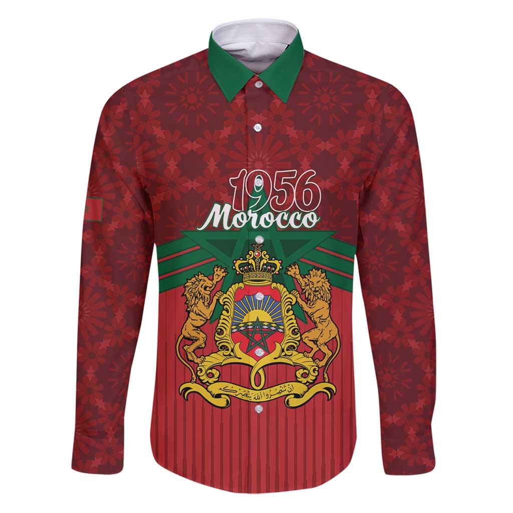 Personalized Morocco Independence Day Family Matching Puletasi and Hawaiian Shirt 1956 Proud Islamic Pattern - Wonder Print Shop