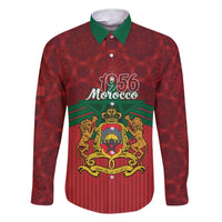 Personalized Morocco Independence Day Family Matching Short Sleeve Bodycon Dress and Hawaiian Shirt 1956 Proud Islamic Pattern - Wonder Print Shop