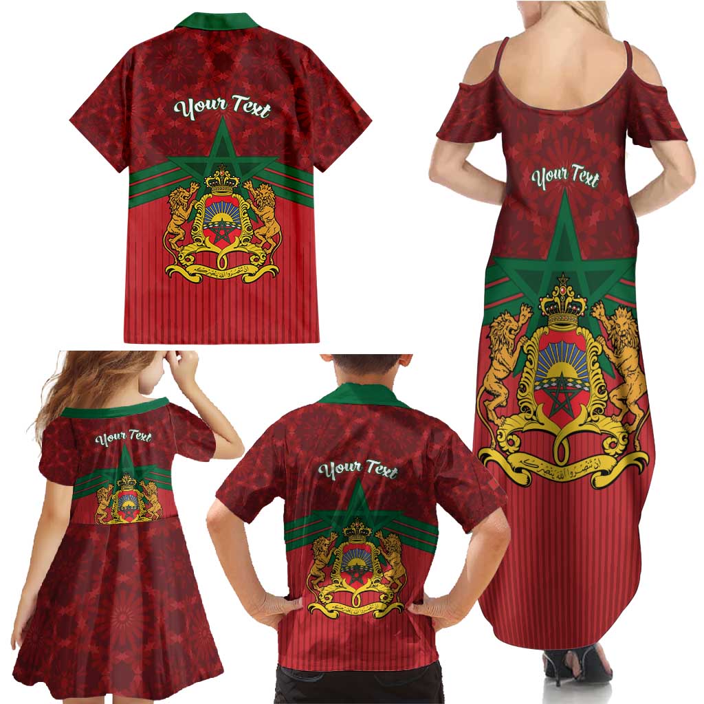 Personalized Morocco Independence Day Family Matching Summer Maxi Dress and Hawaiian Shirt 1956 Proud Islamic Pattern - Wonder Print Shop