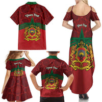 Personalized Morocco Independence Day Family Matching Summer Maxi Dress and Hawaiian Shirt 1956 Proud Islamic Pattern - Wonder Print Shop