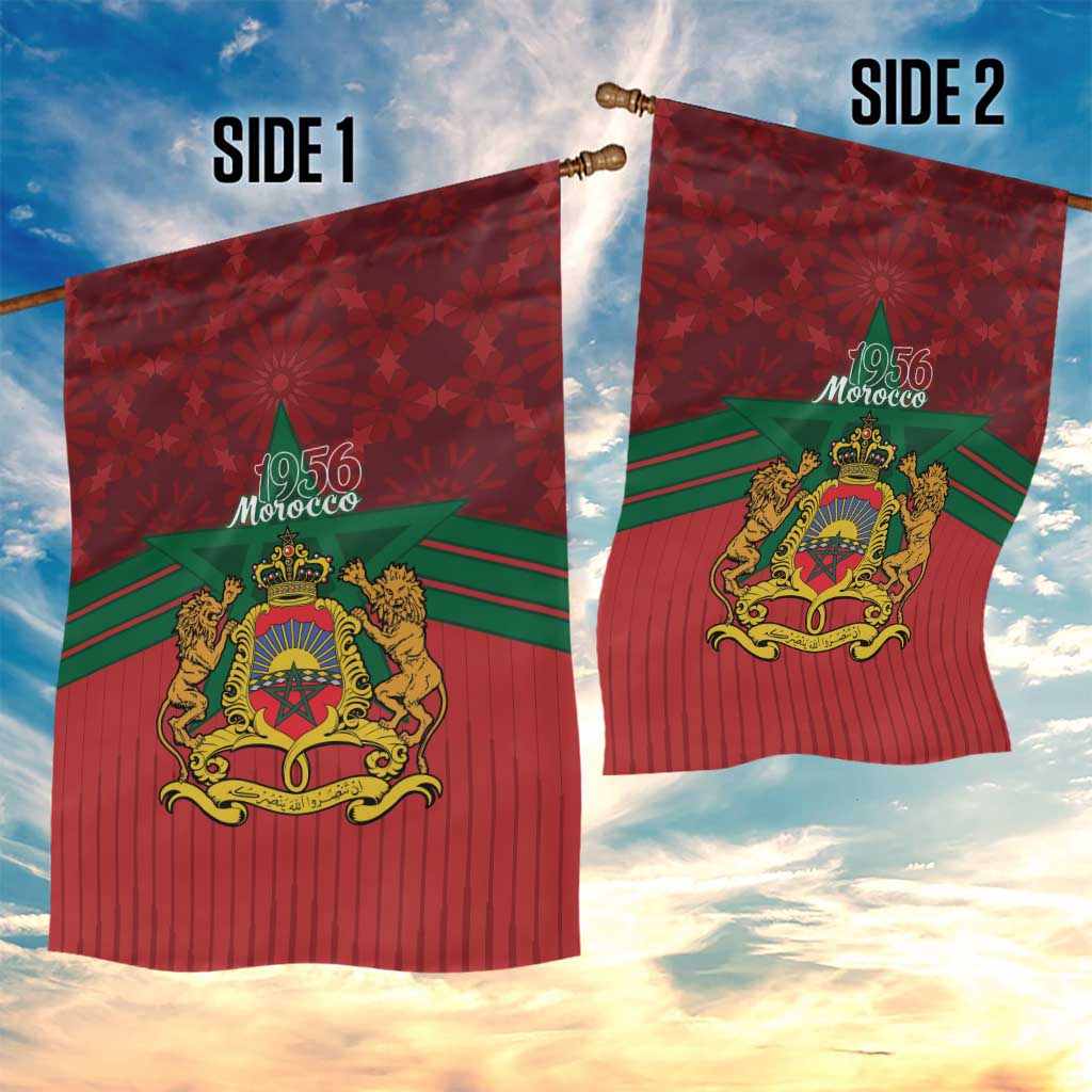 Morocco Independence Day Garden Flag 1956 Proud Islamic Pattern LT14