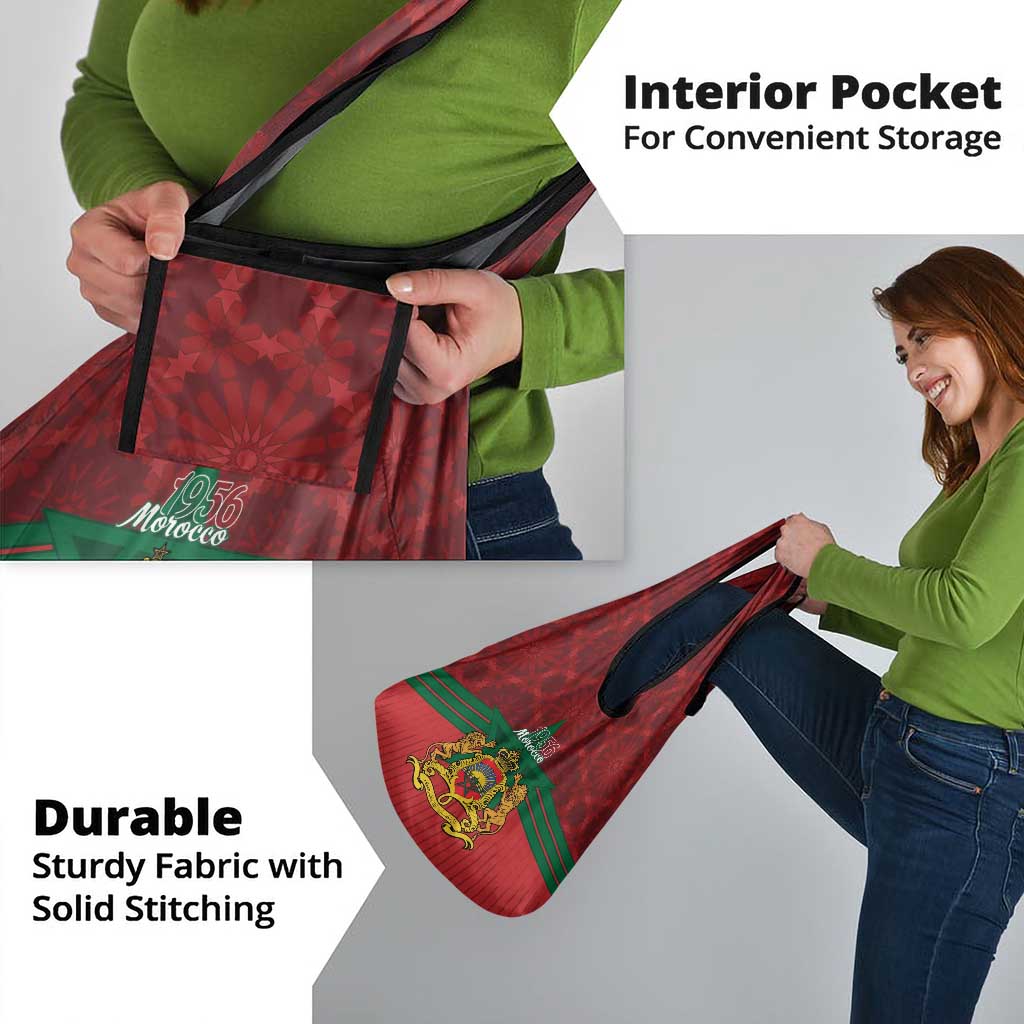 Morocco Independence Day Grocery Bag 1956 Proud Islamic Pattern LT14