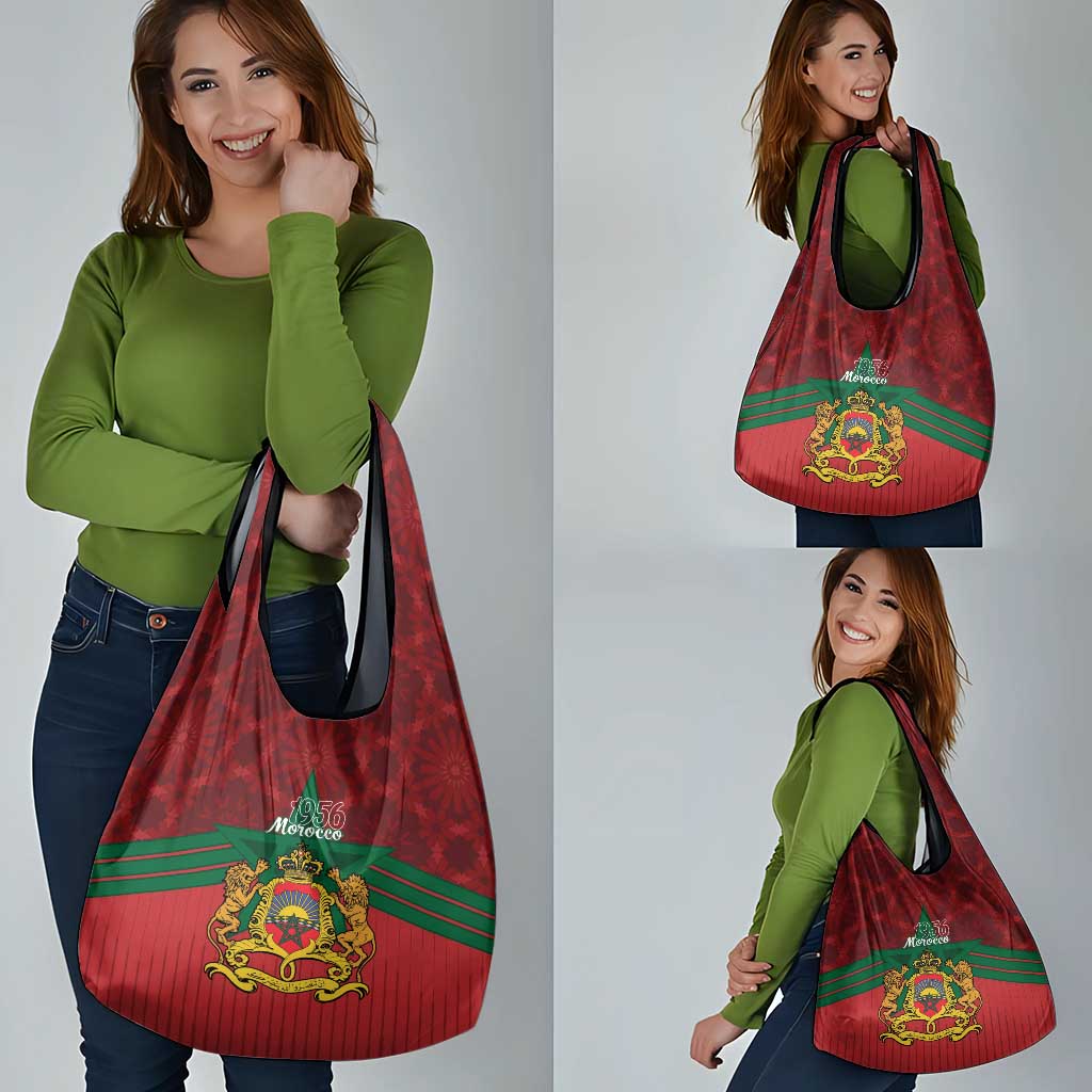 Morocco Independence Day Grocery Bag 1956 Proud Islamic Pattern LT14