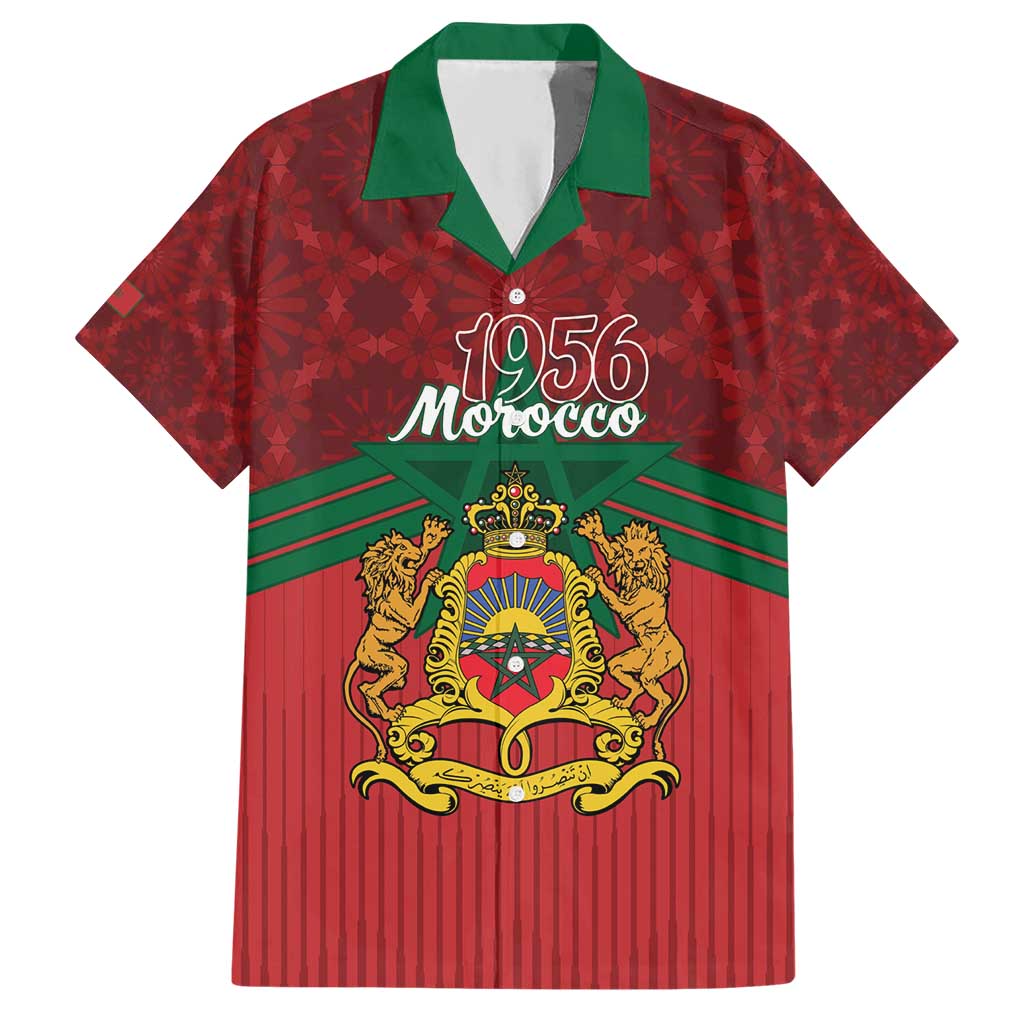 Personalized Morocco Independence Day Hawaiian Shirt 1956 Proud Islamic Pattern - Wonder Print Shop