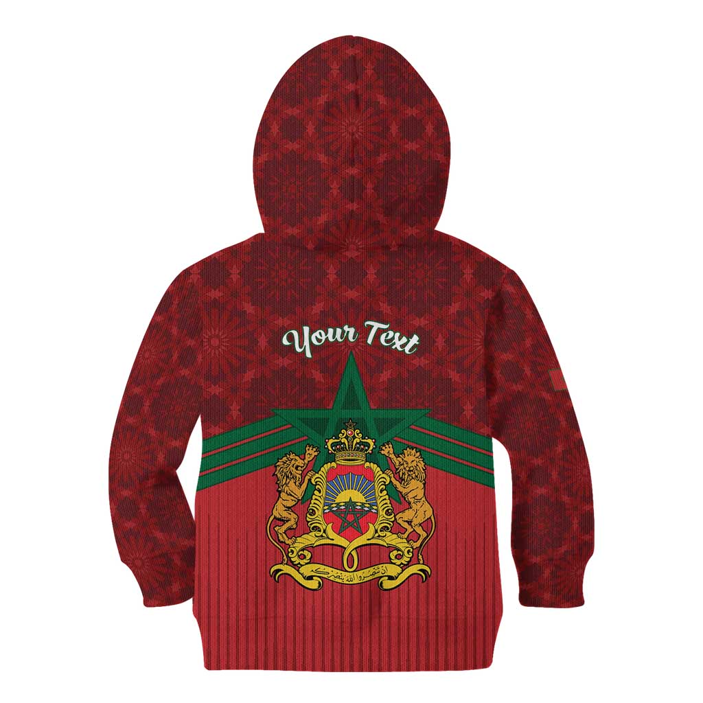 Personalized Morocco Independence Day Kid Hoodie 1956 Proud Islamic Pattern - Wonder Print Shop