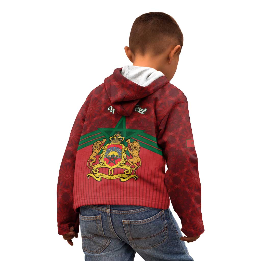 Personalized Morocco Independence Day Kid Hoodie 1956 Proud Islamic Pattern - Wonder Print Shop