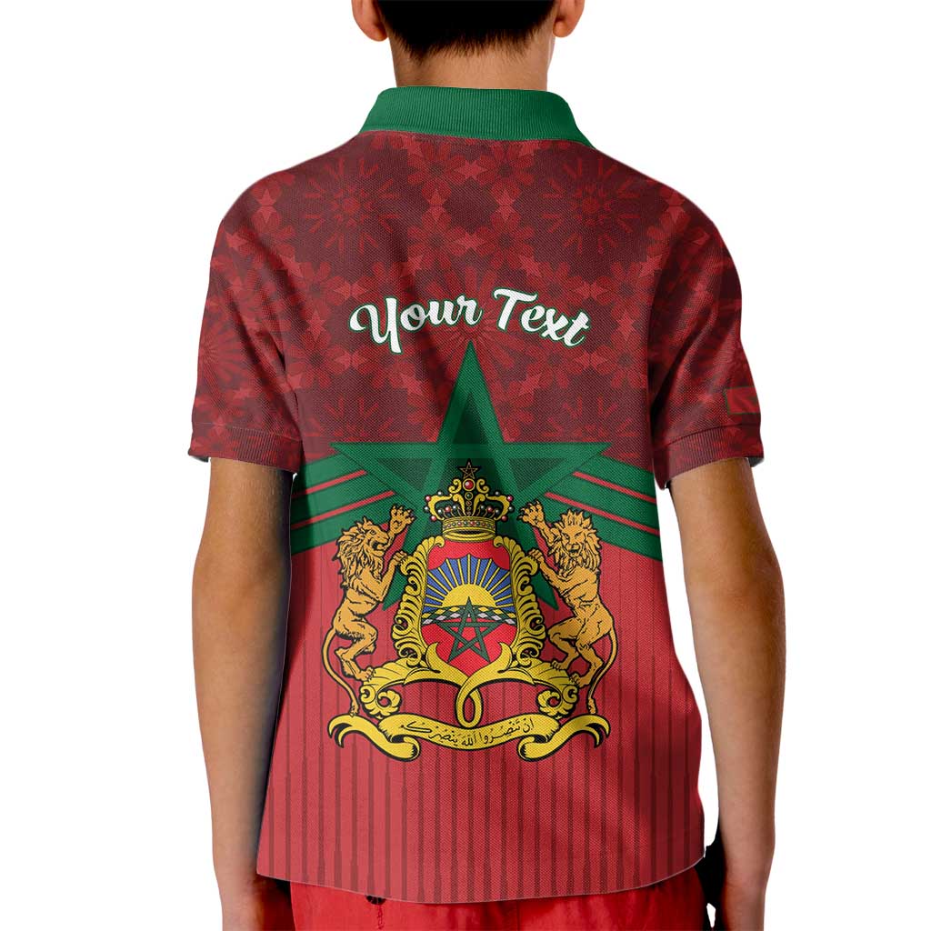 Personalized Morocco Independence Day Kid Polo Shirt 1956 Proud Islamic Pattern - Wonder Print Shop