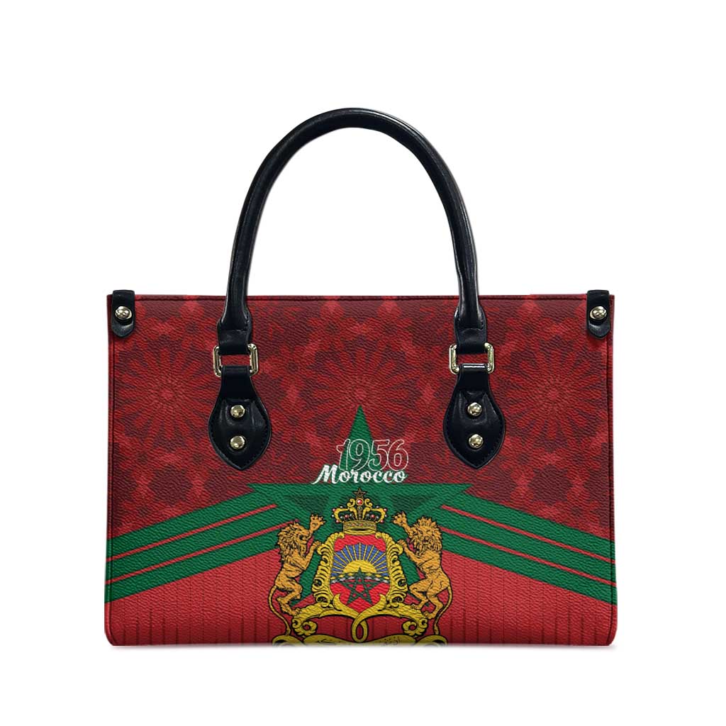 Morocco Independence Day Leather Bag 1956 Proud Islamic Pattern - Wonder Print Shop