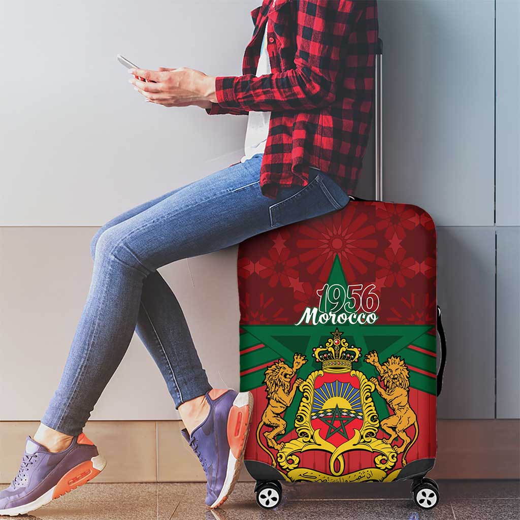 Morocco Independence Day Luggage Cover 1956 Proud Islamic Pattern LT14