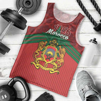 Personalized Morocco Independence Day Men Tank Top 1956 Proud Islamic Pattern - Wonder Print Shop