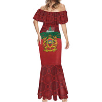 Personalized Morocco Independence Day Mermaid Dress 1956 Proud Islamic Pattern - Wonder Print Shop