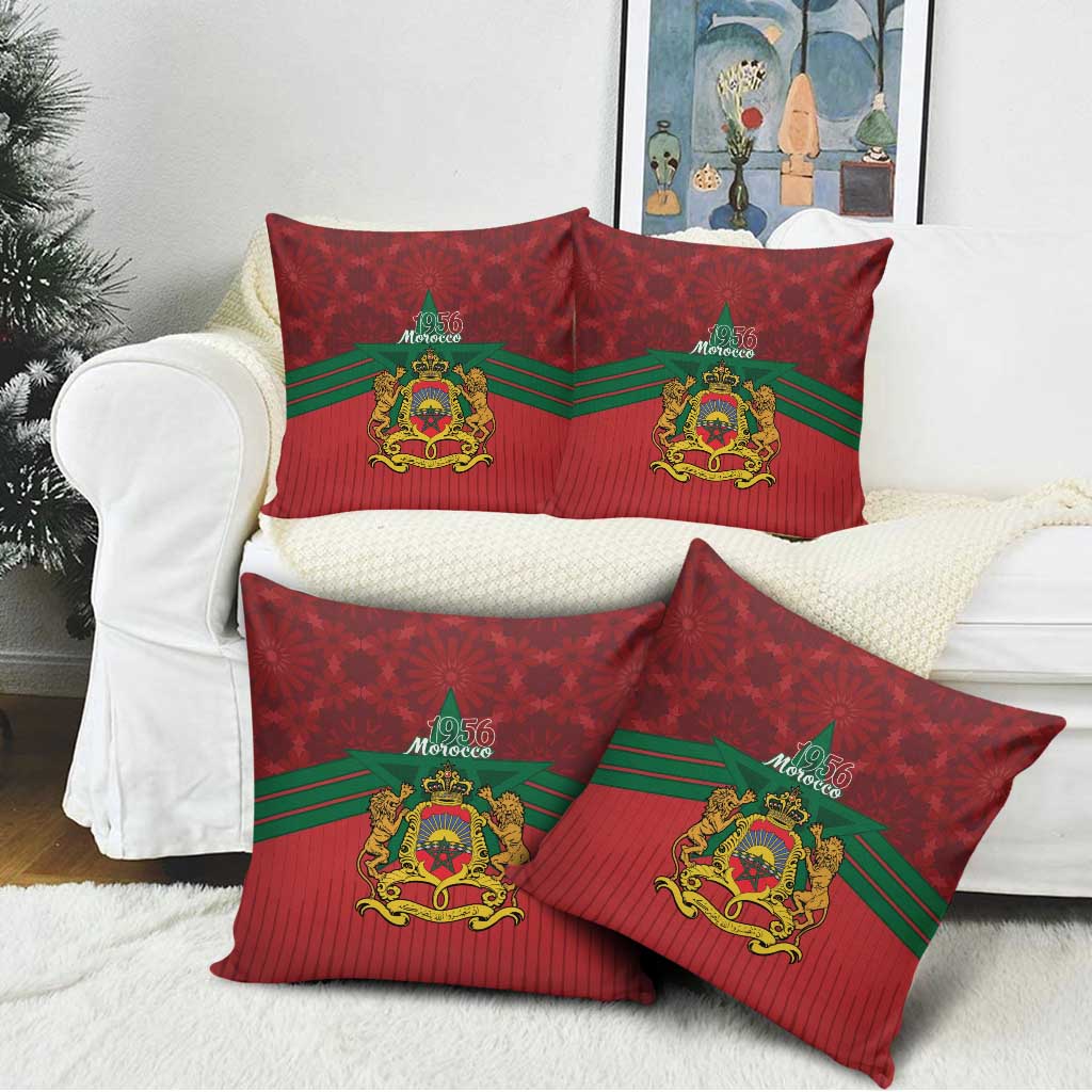 Morocco Independence Day Pillow Cover 1956 Proud Islamic Pattern - Wonder Print Shop