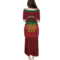 Personalized Morocco Independence Day Puletasi 1956 Proud Islamic Pattern - Wonder Print Shop