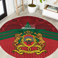 Morocco Independence Day Round Carpet 1956 Proud Islamic Pattern LT14