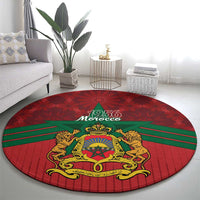 Morocco Independence Day Round Carpet 1956 Proud Islamic Pattern LT14