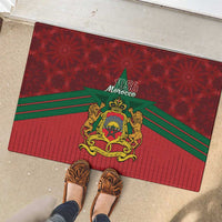 Morocco Independence Day Rubber Doormat 1956 Proud Islamic Pattern LT14