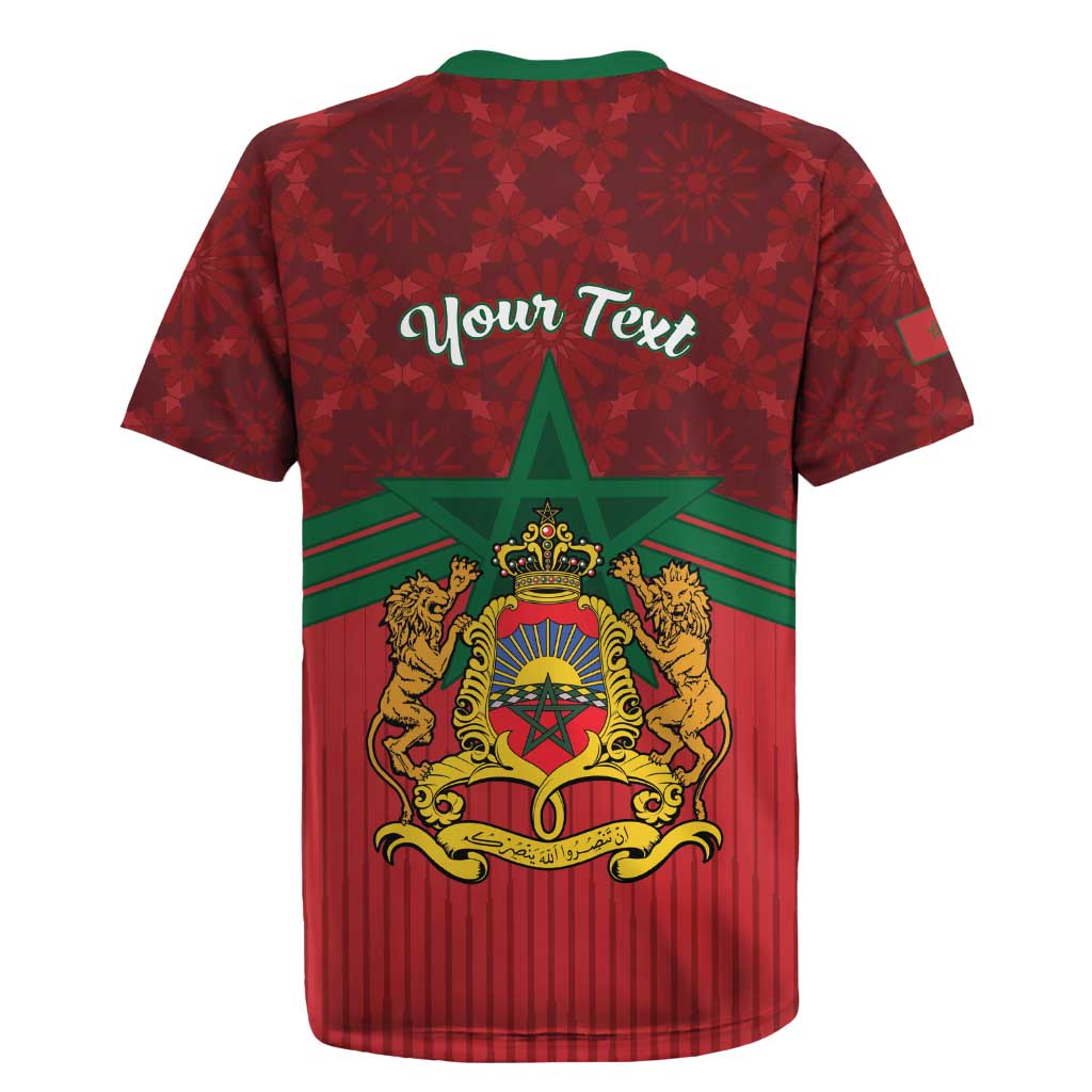 Personalized Morocco Independence Day Rugby Jersey 1956 Proud Islamic Pattern - Wonder Print Shop