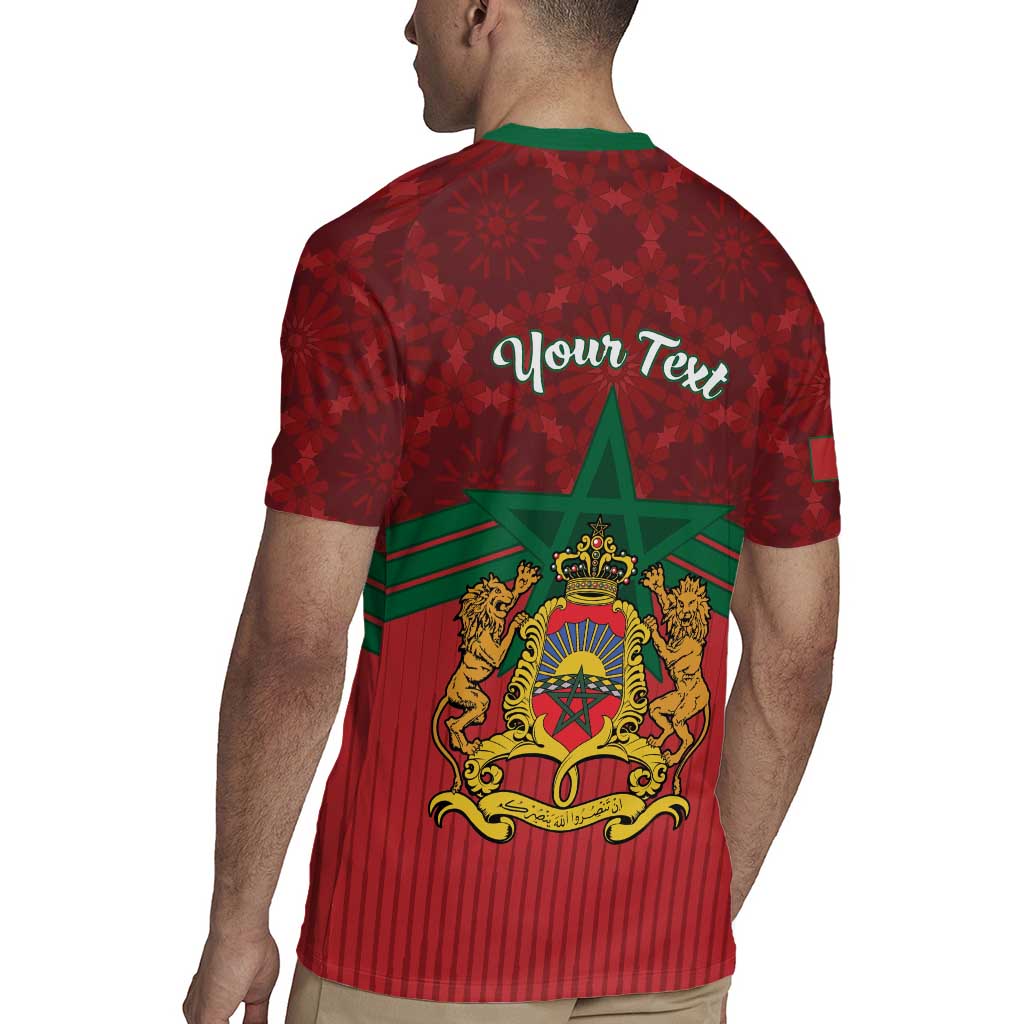 Personalized Morocco Independence Day Rugby Jersey 1956 Proud Islamic Pattern - Wonder Print Shop