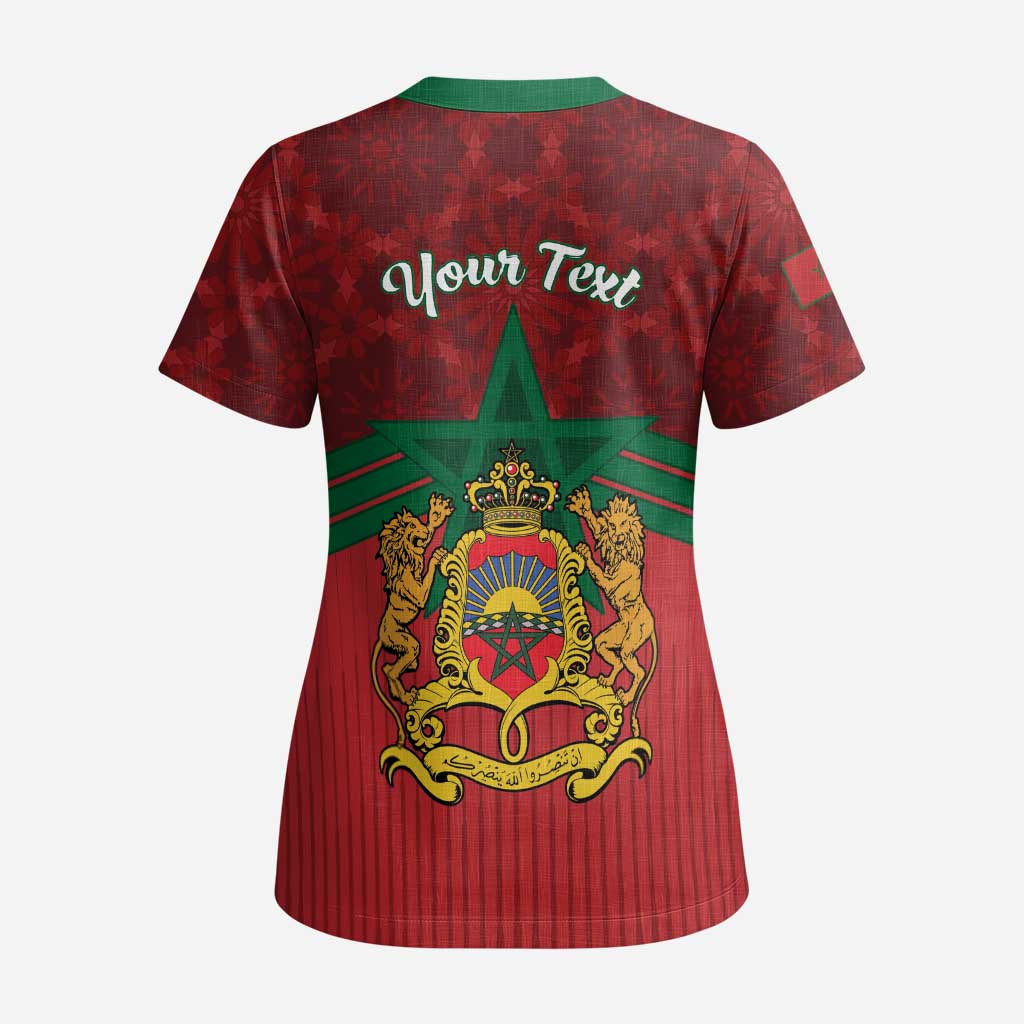Personalized Morocco Independence Day Scrub Top 1956 Proud Islamic Pattern - Wonder Print Shop