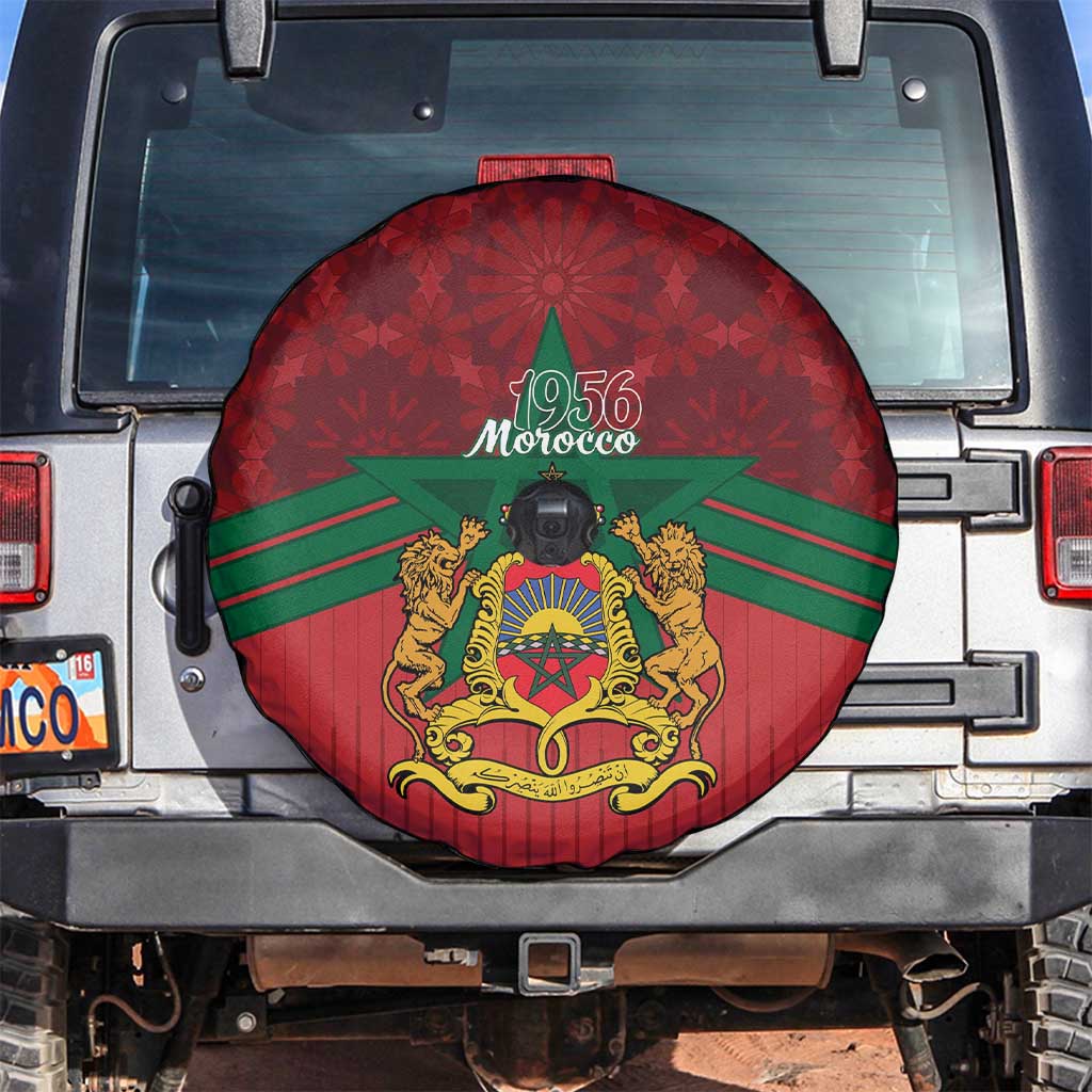Morocco Independence Day Spare Tire Cover 1956 Proud Islamic Pattern LT14