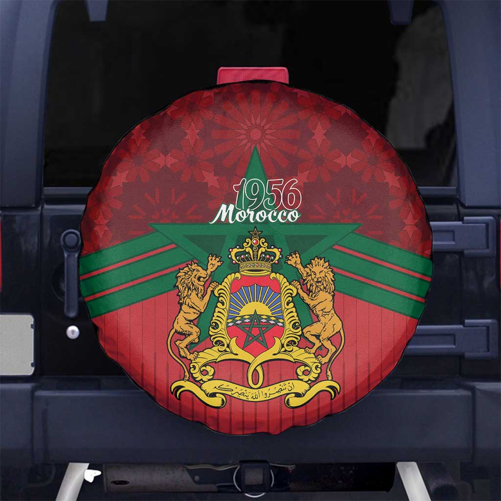 Morocco Independence Day Spare Tire Cover 1956 Proud Islamic Pattern LT14