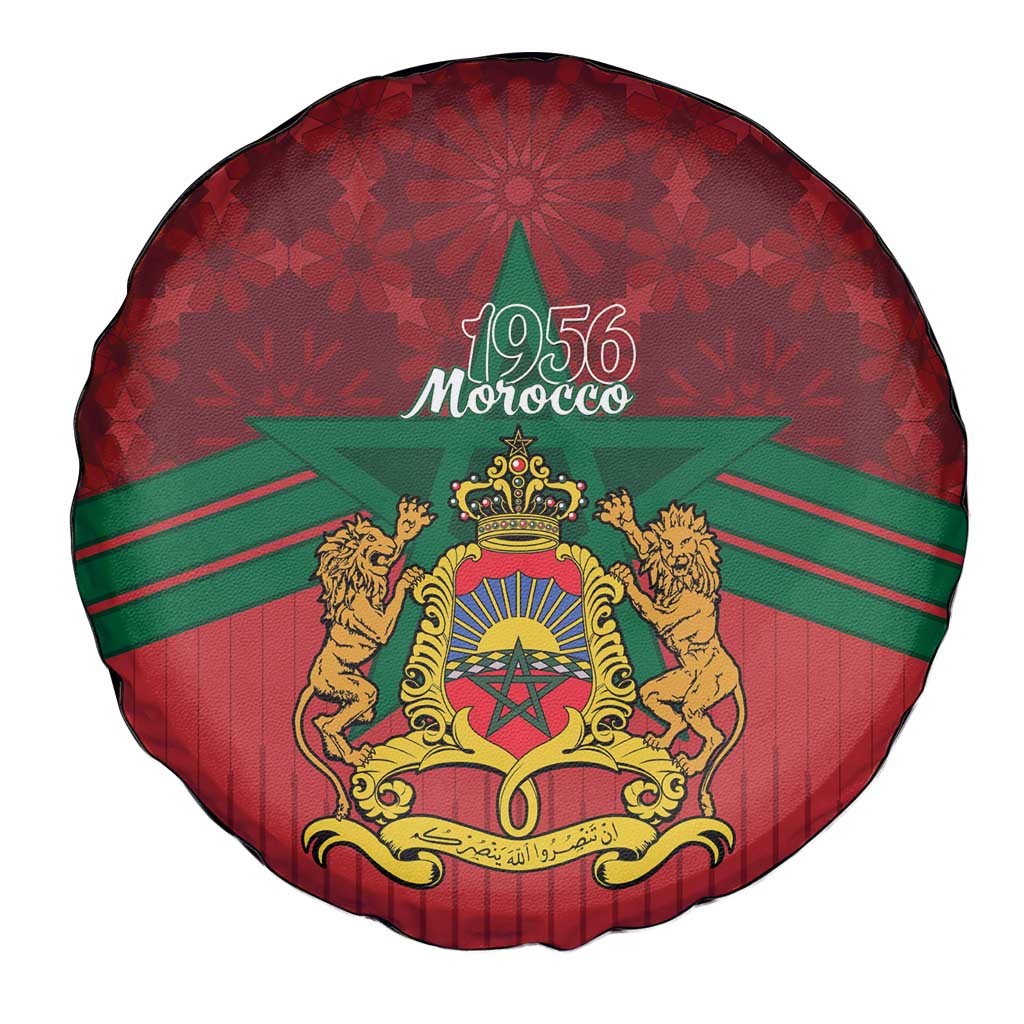 Morocco Independence Day Spare Tire Cover 1956 Proud Islamic Pattern LT14
