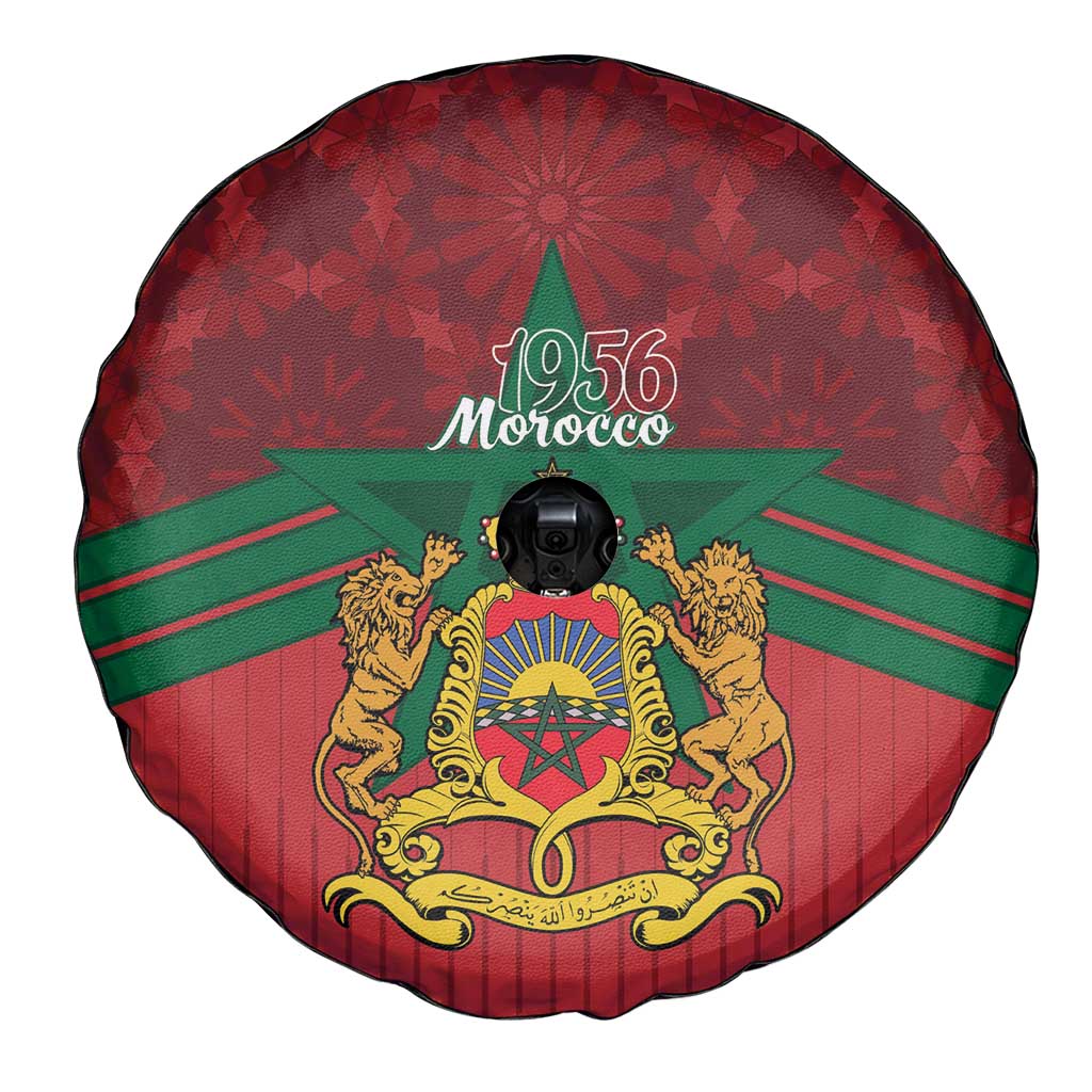 Morocco Independence Day Spare Tire Cover 1956 Proud Islamic Pattern LT14