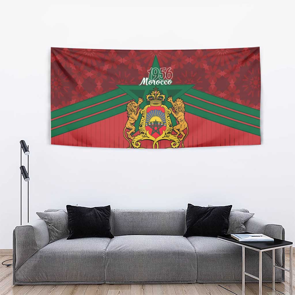 Morocco Independence Day Tapestry 1956 Proud Islamic Pattern LT14